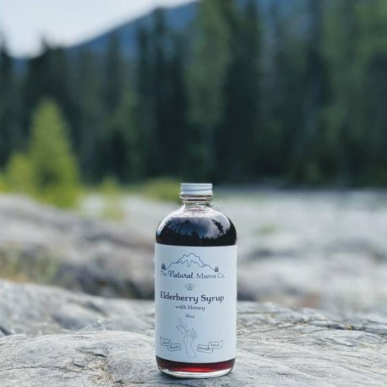 Organic Elderberry Syrup - with raw honey - 16oz