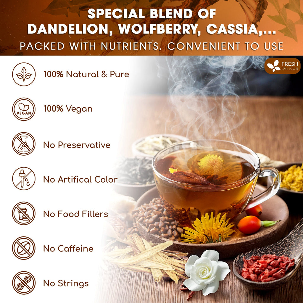 Dandelion Wolfberry Tea, 7 Herbal Ingredients