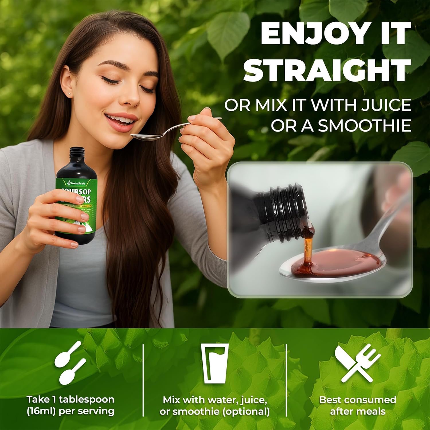 Soursop Bitters Liquid – Herbal Detox Formula with Soursop, Turmeric, Moringa & Black Seed