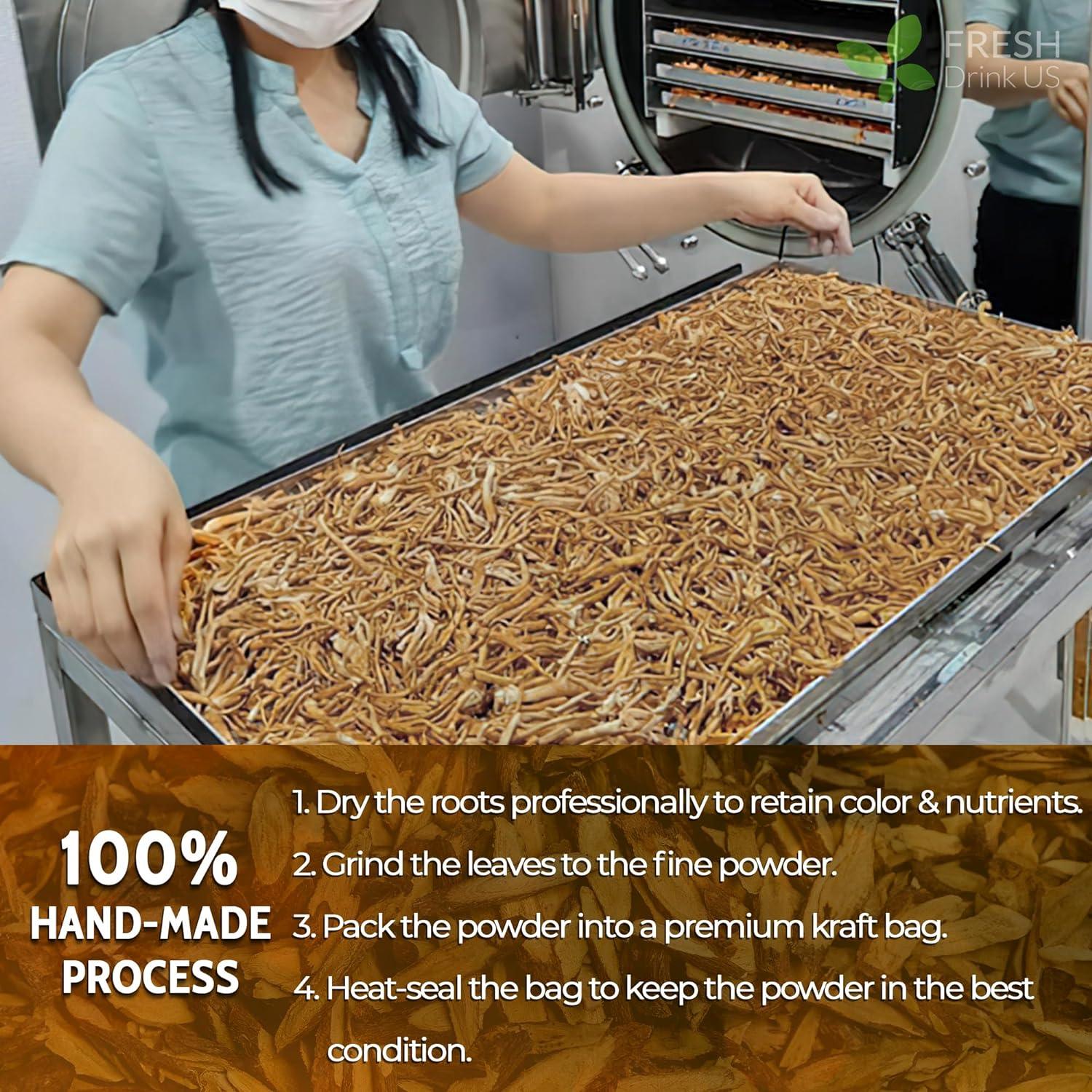 Burdock Root Powder,  Burdock Root Extract, 100% Natural & Pure from Burdock Root, Burdock Root Herbal Tea, No Additives, No Caffeine, Vegan