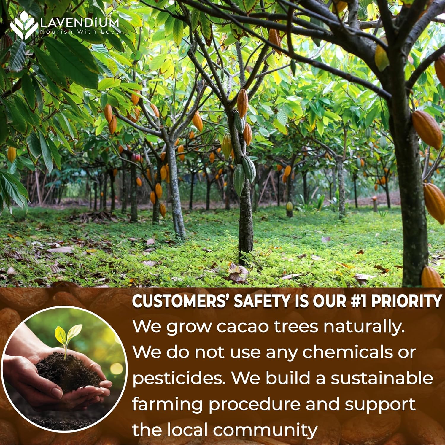 Cacao Powder, 25oz (1.56 lbs), 100% Natural & Pure, Unsweetened, Rich Chocolate Flavor, Perfect for Baking & Smoothies