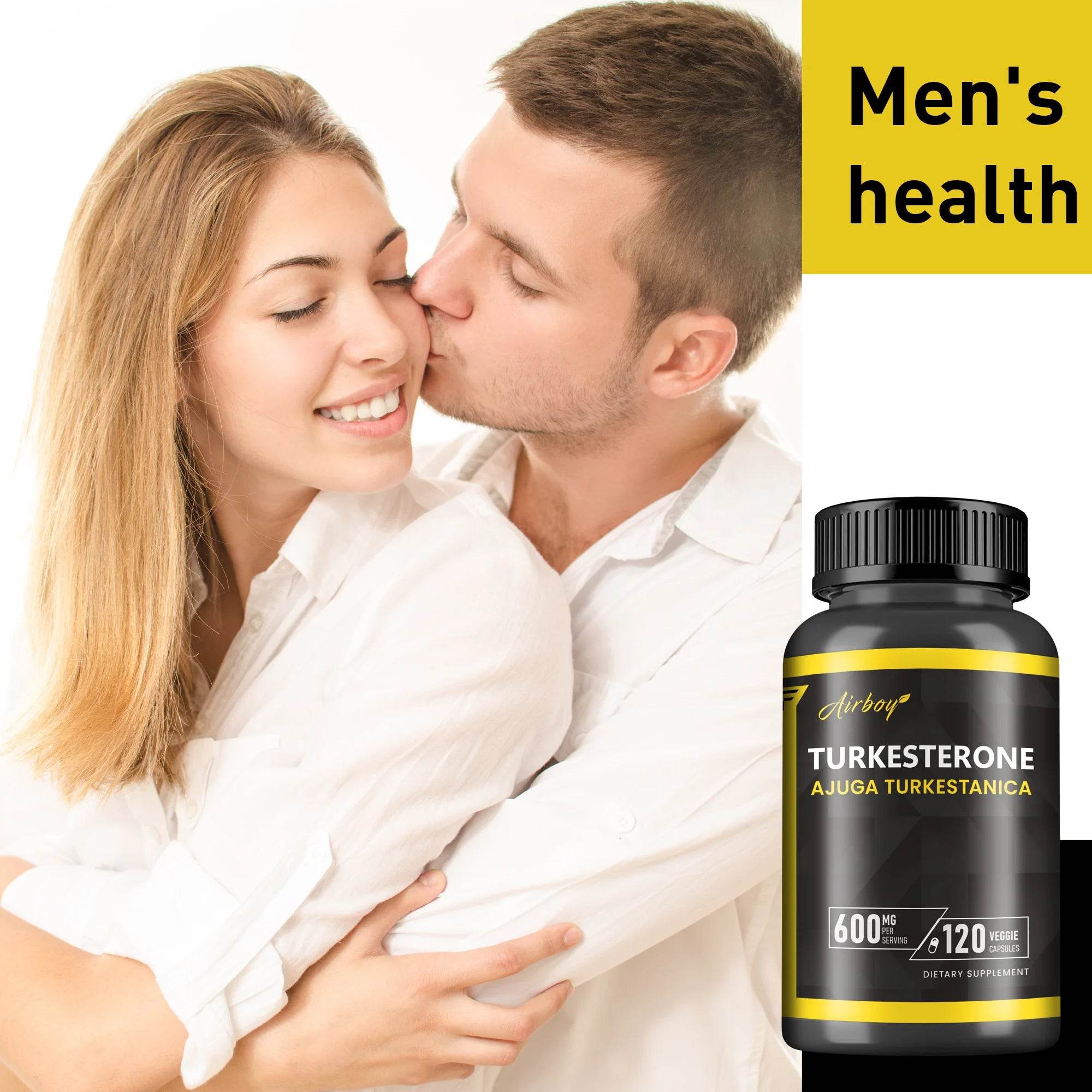Turkesterone Supplement - Improves Male Performance, Endurance, Motivation, Focus & Muscle Mass - 120 Capsules