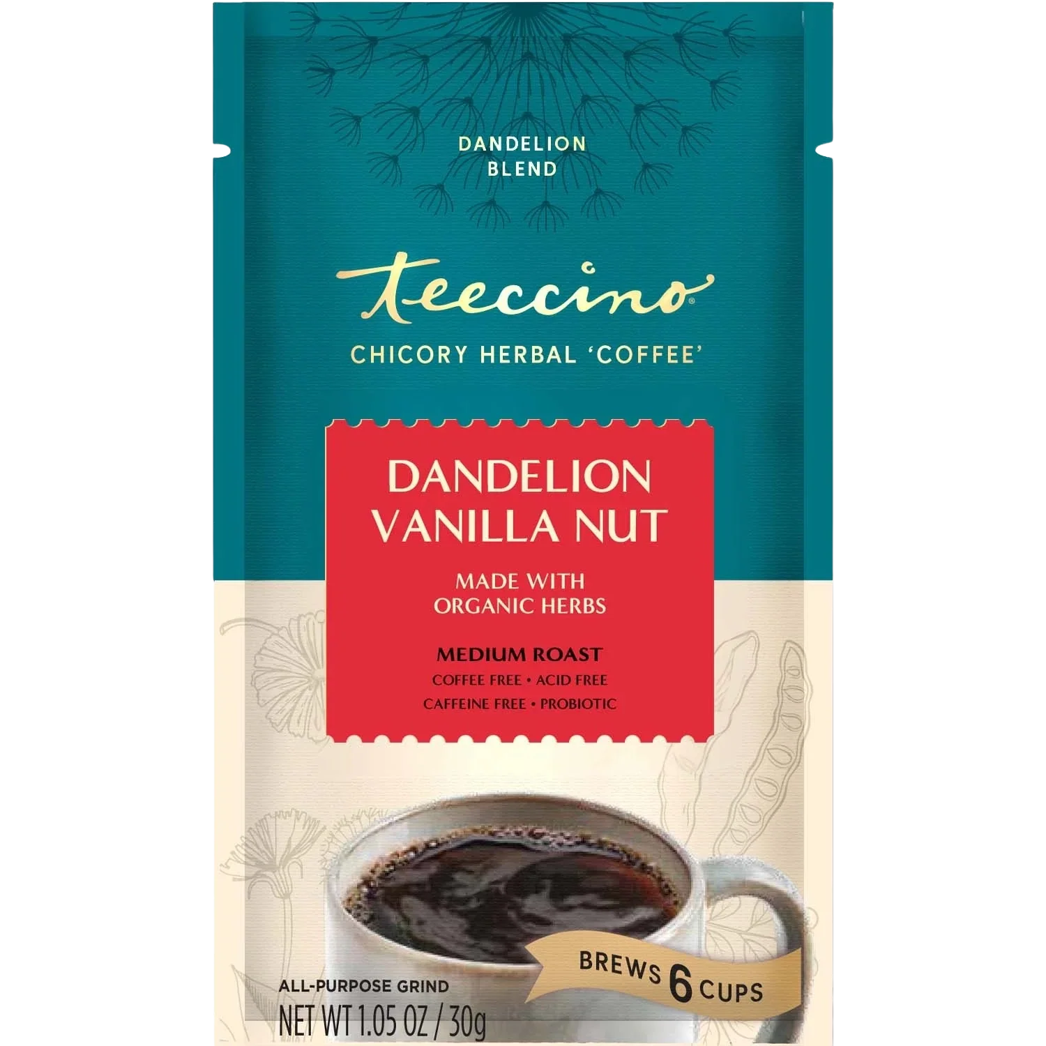 Dandelion Vanilla Nut Herbal Coffee