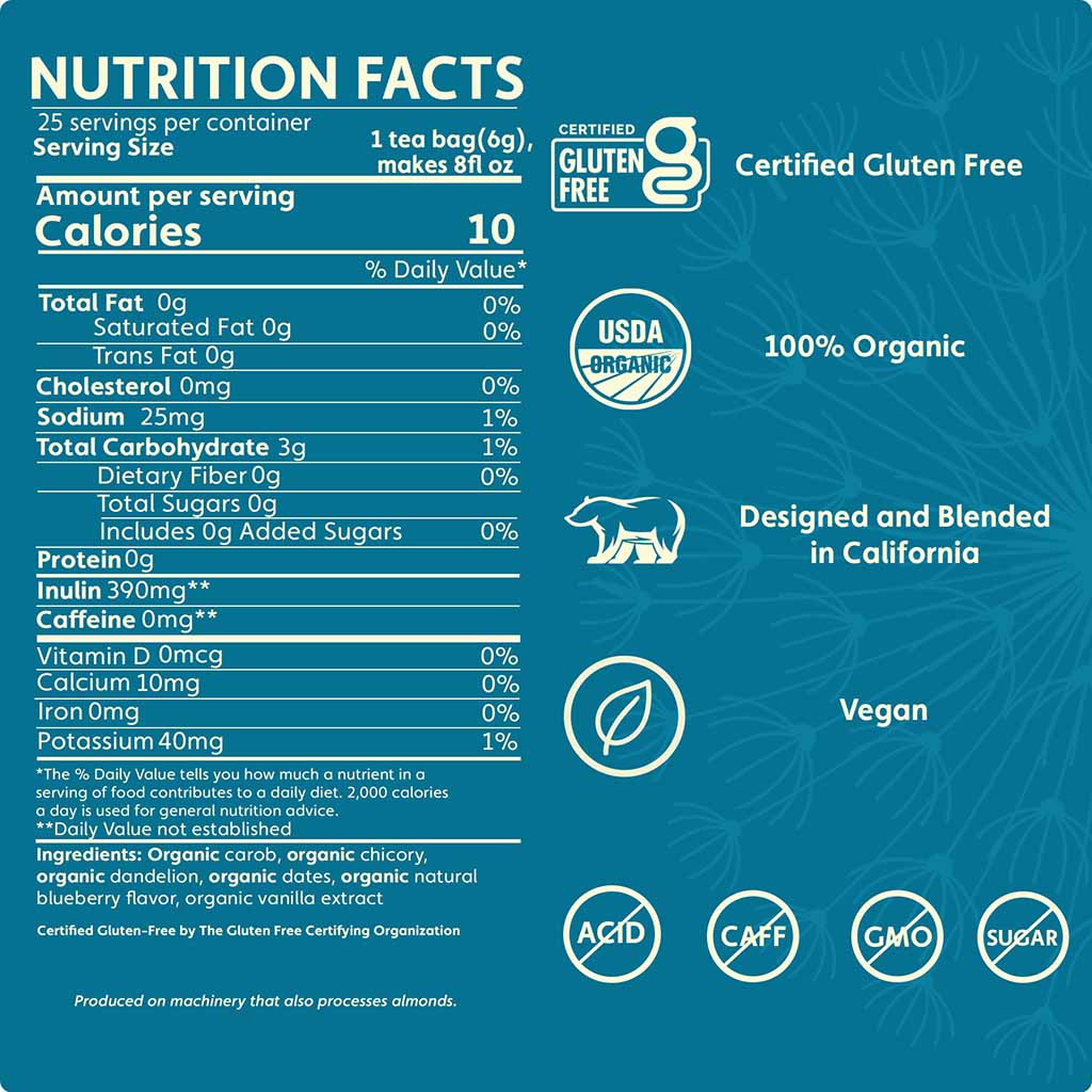 Blueberry Vanilla Chicory Herbal Tea