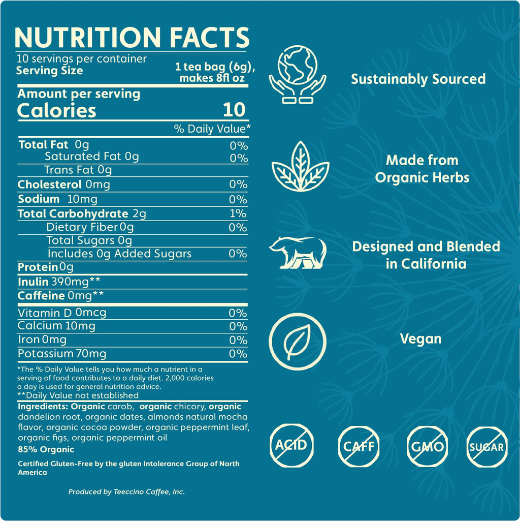 Dandelion Mocha Mint Roasted Herbal Tea
