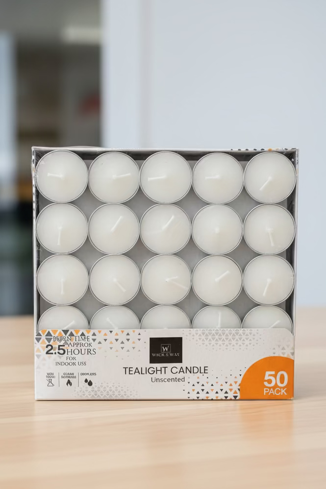 Tealight Candles 50pk unscented