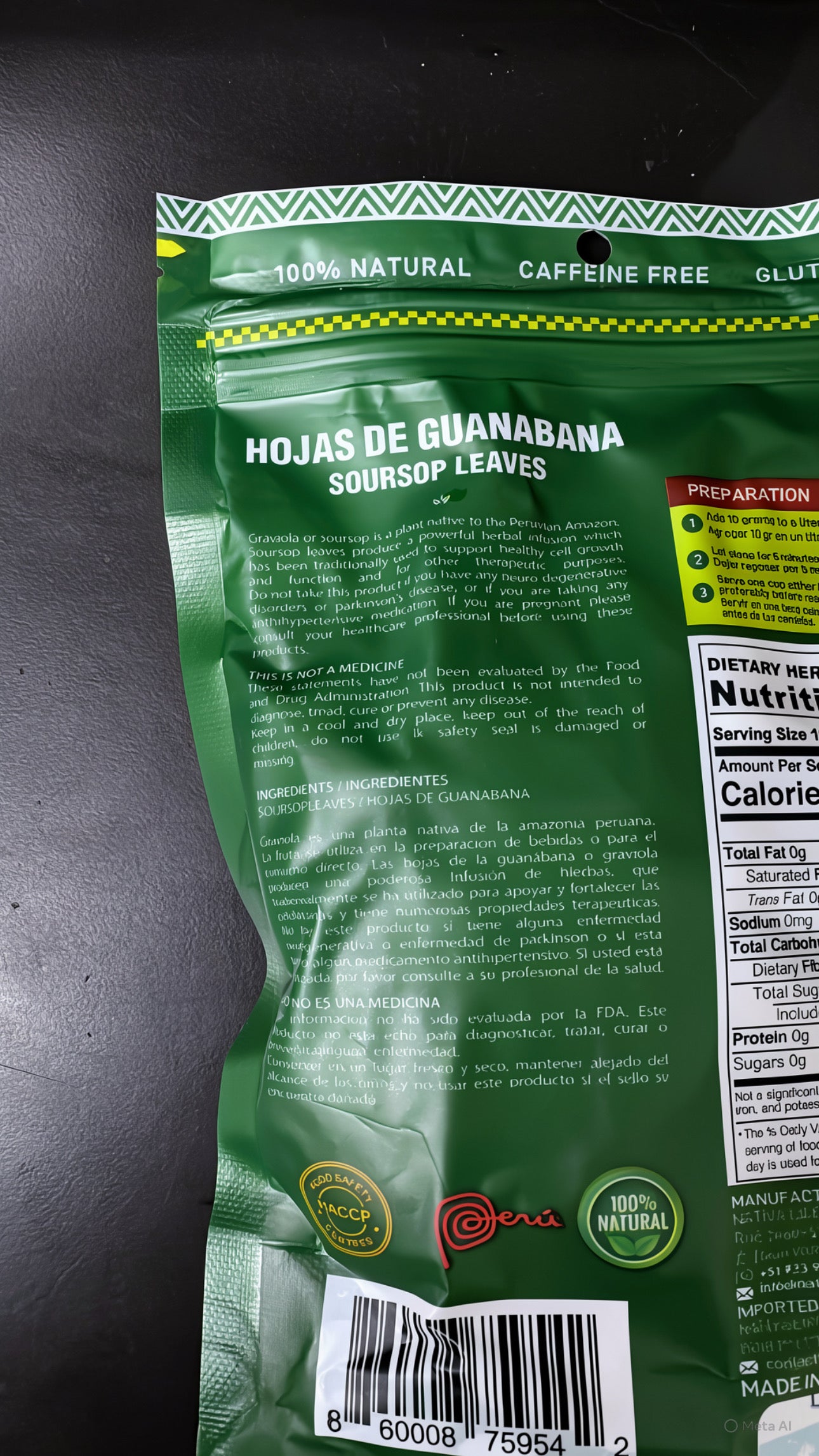 Nuestra Salud hoja de Guanabana/ soursop leaves