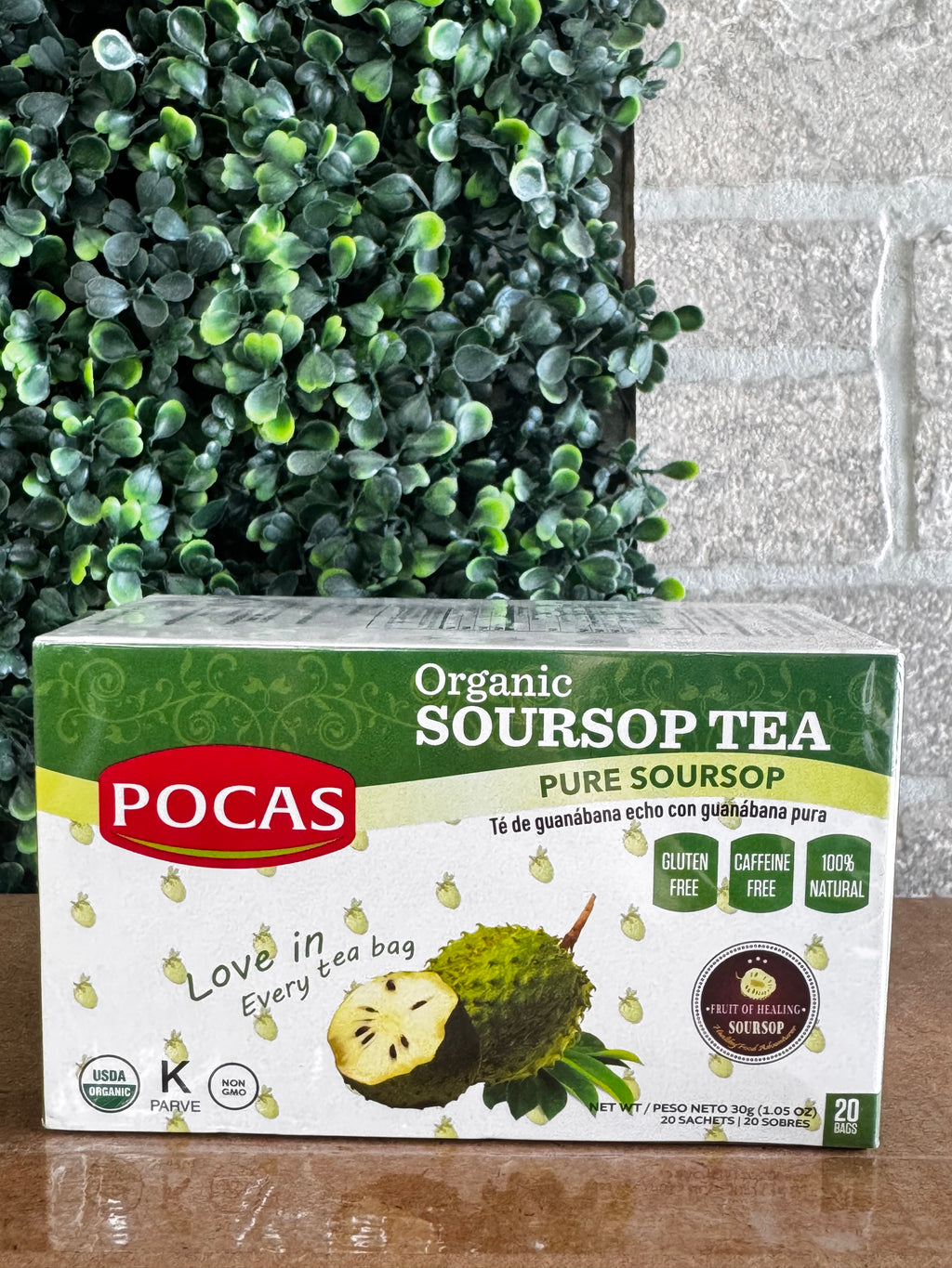 Pocas organic soursop tea 20 sachets