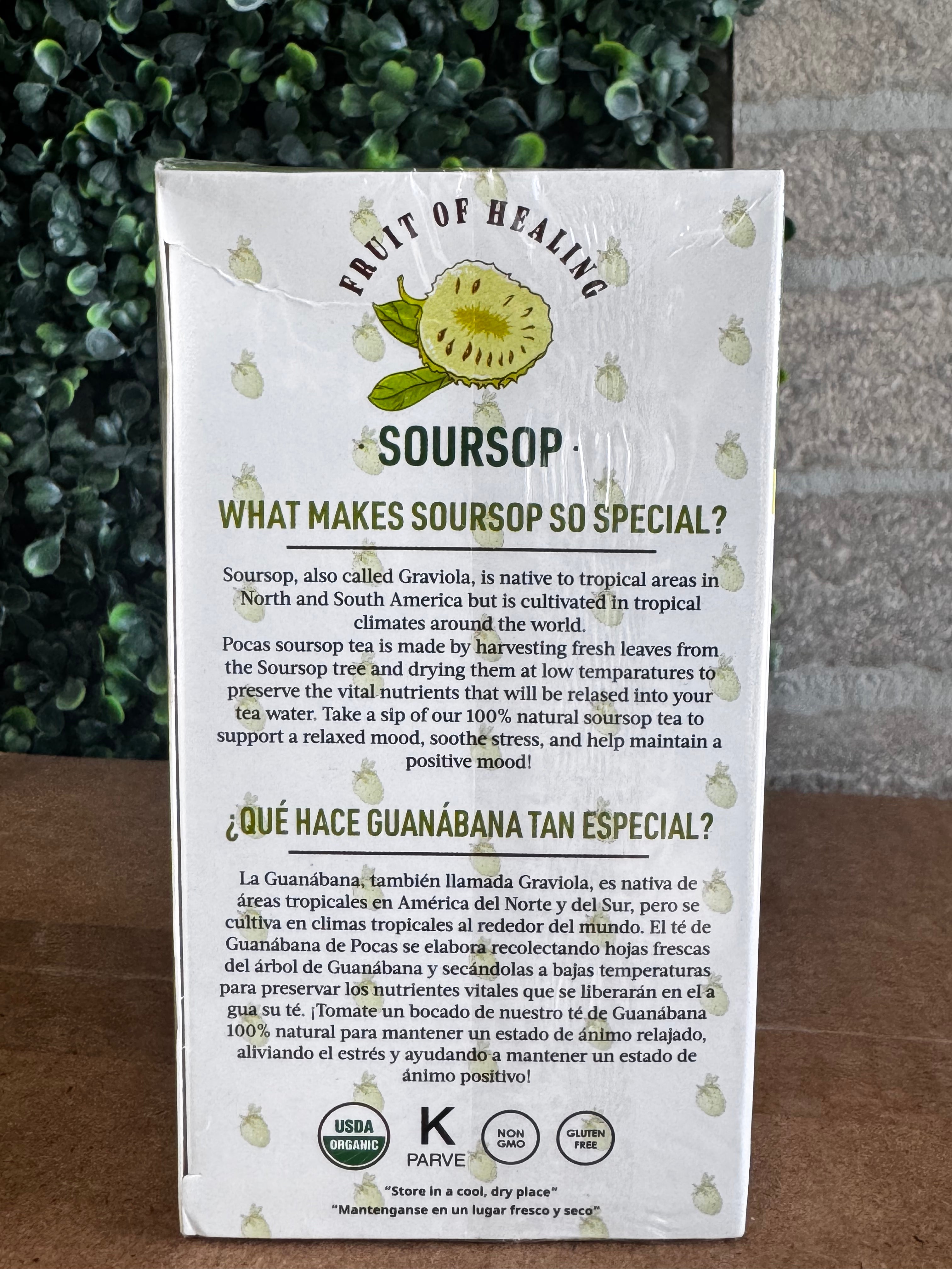 Pocas organic soursop tea 20 sachets
