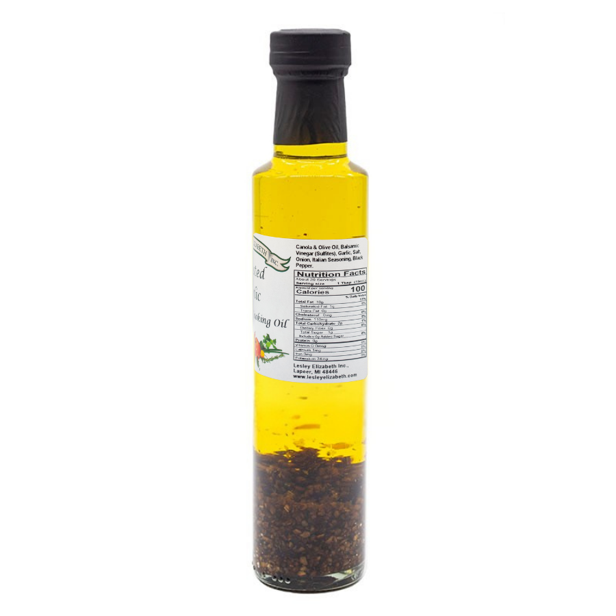 Lesley Elizabeth Roasted Garlic Seasoned Cooking Oil, Dorica (250mL)