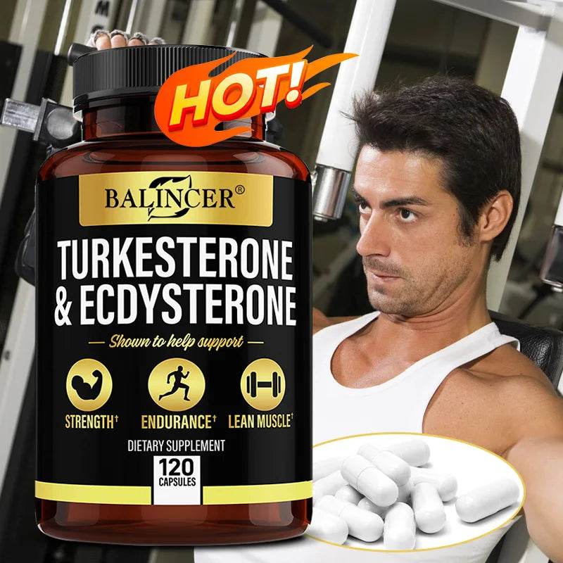 Turkish Licorice Extract, Sterones & Ecdysterone - Energy Supplement, Supports Muscle Growth, Energy, Endurance, 120 Capsules