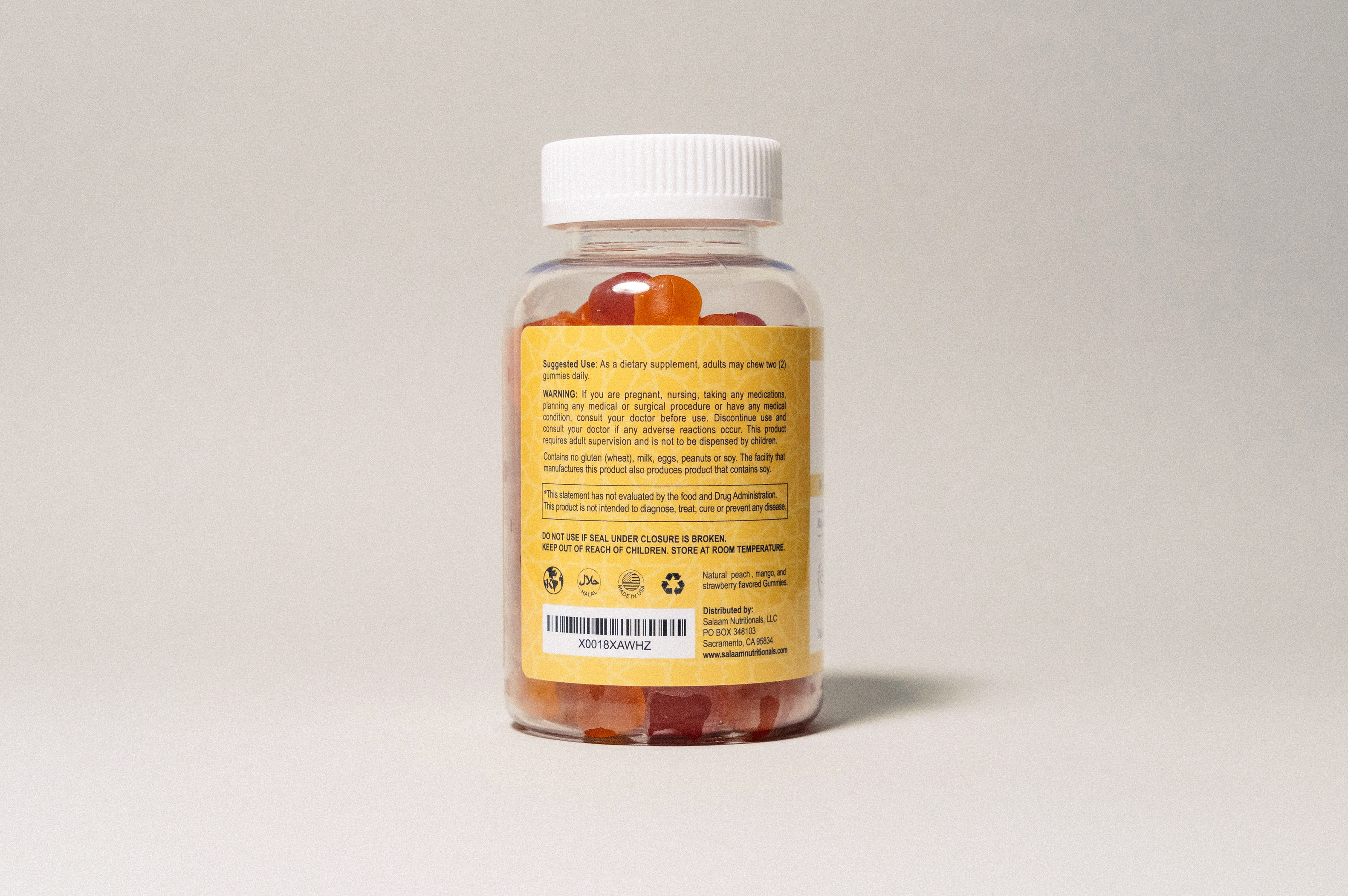 Halal Vitamin D3 2000 IU Gummies - 90 Count | Salaam Nutritionals