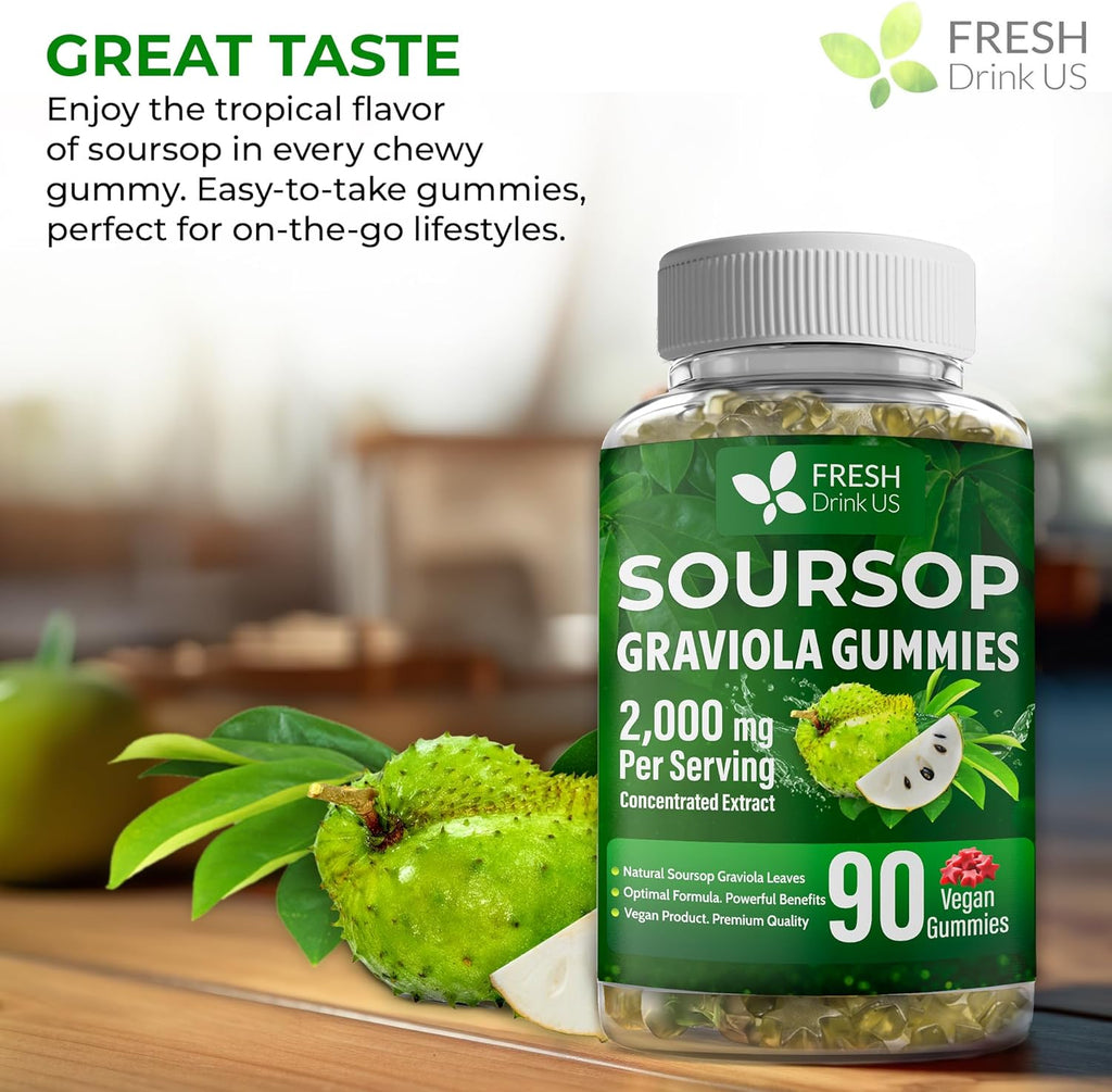 Premium 90 Soursop Graviola Gummies
